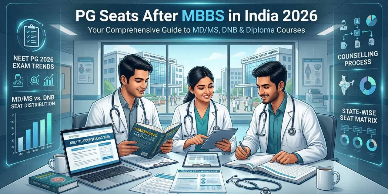 PG Seats After MBBS in India 2026: Government, Private & NEET PG Seat Matrix